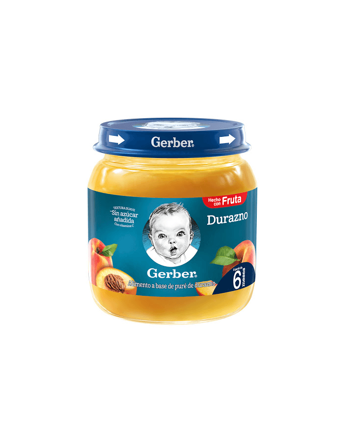 Compota Gerber Durazno. 113Gr