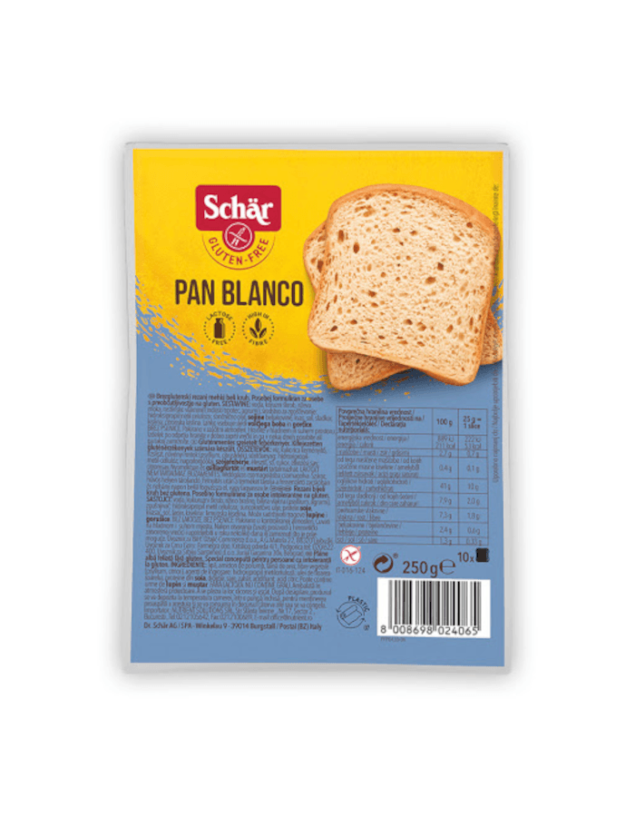 Pan Blanco Schar 250gr Gluten Free