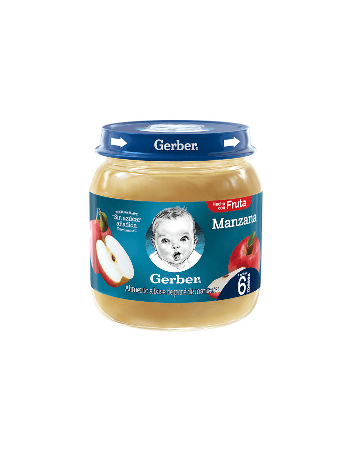 Compota Gerber Manzana. 113Gr