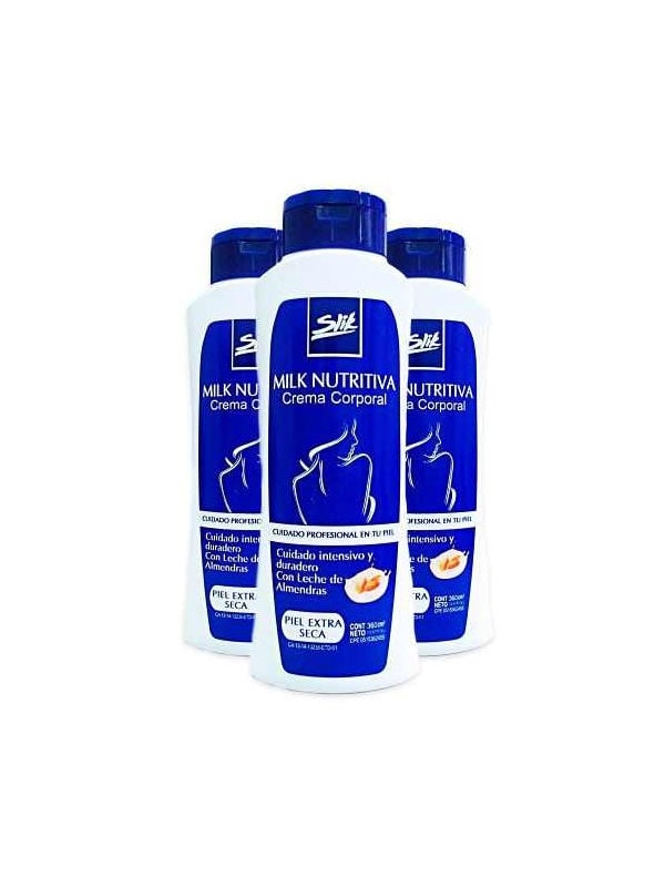 Crema Corporal Soft Milk Nutritiva Piel Extra Seca Slik 360 ml