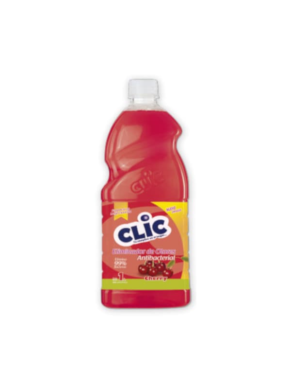 Desinfectante Eliminador de Olores Cherry, Mandarina o Bebé Clic 1 Litro