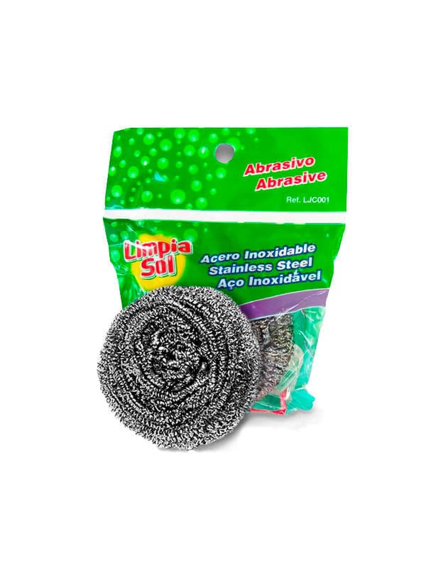 Esponja Acero Inoxidable Abrasivo Limpia Sol 1 Unidad