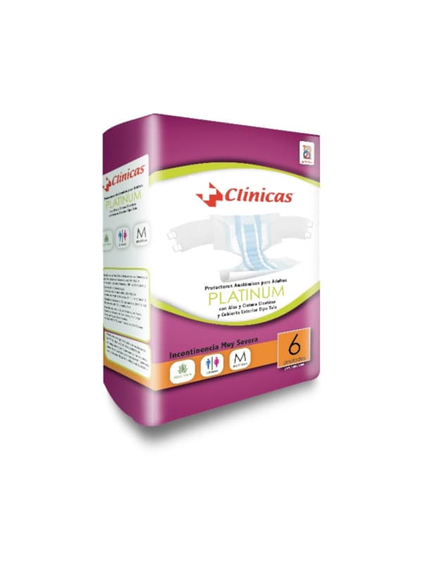 Pañal Incontinencia Platinum Talla M Clinicas 6 Unidades