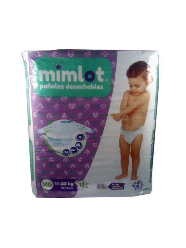 Pañales Desechables Niño XG Mimlot 18 Unidades