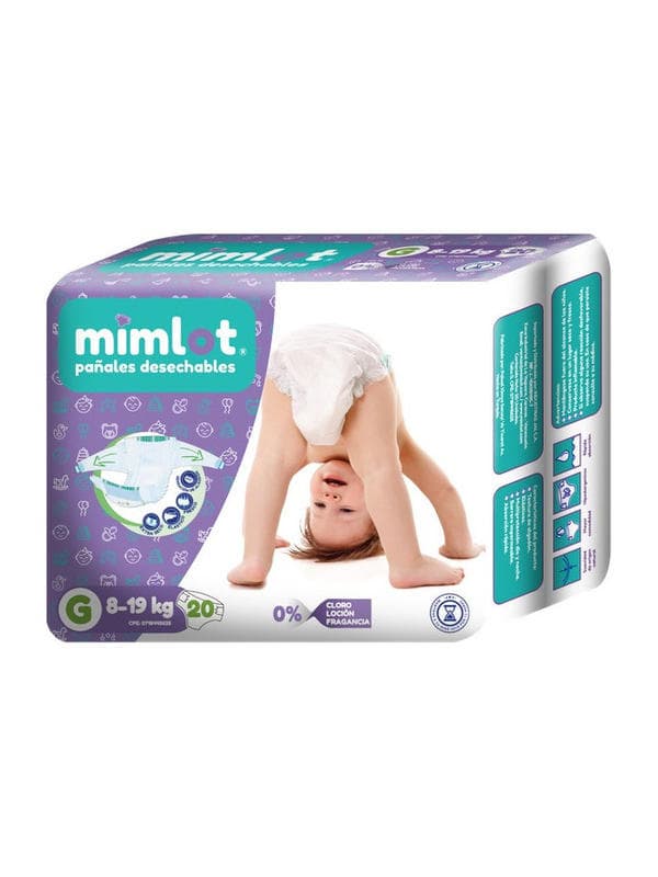 Pañales Desechables Talla G Mimlot 20 Unidades