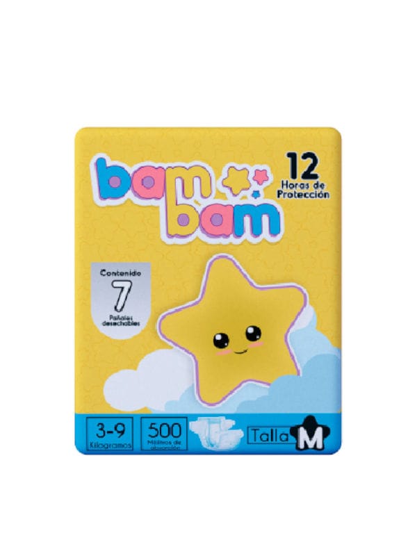 Pañales Desechables Talla M BamBam 7 Unidades