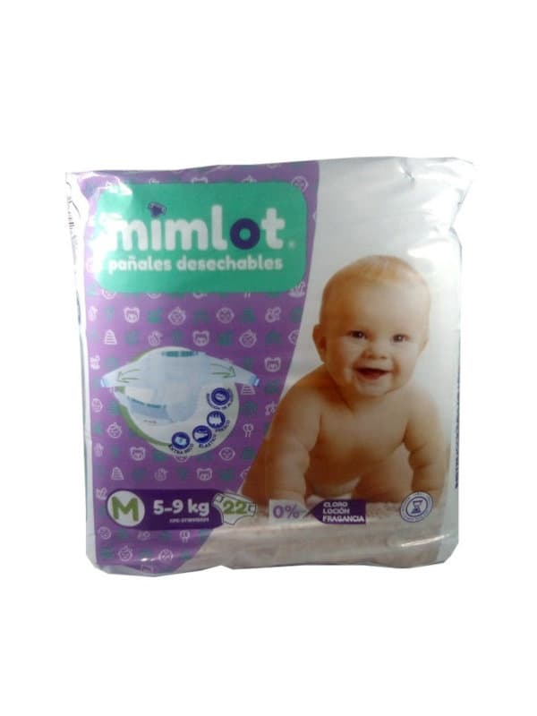 Pañales Desechables Talla M Mimlot 22 Unidades