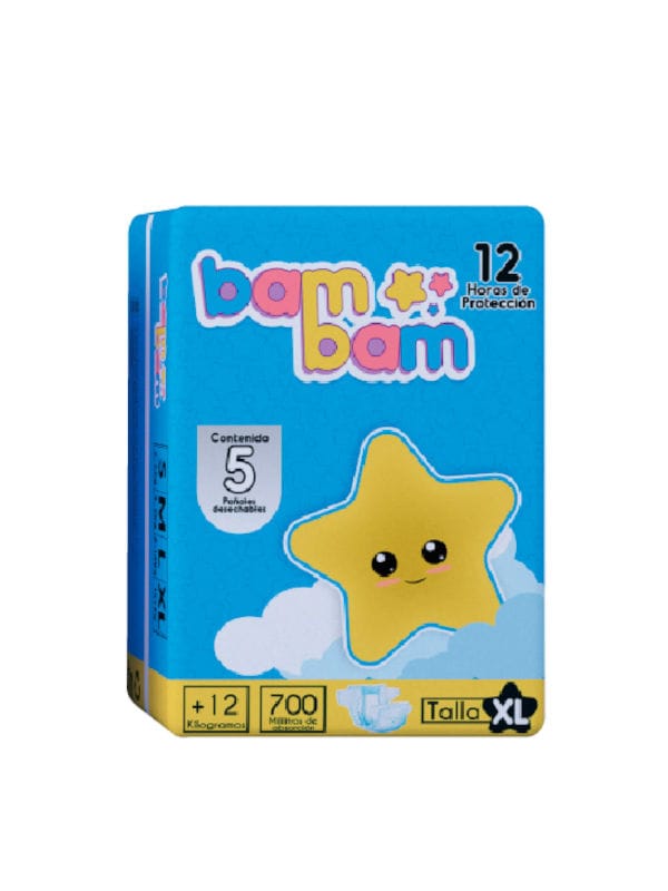 Pañales Desechables Talla XL BamBam 5 Unidades