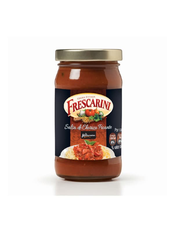 Salsa para Pasta de Chorizo Picante Frescarini 490 g
