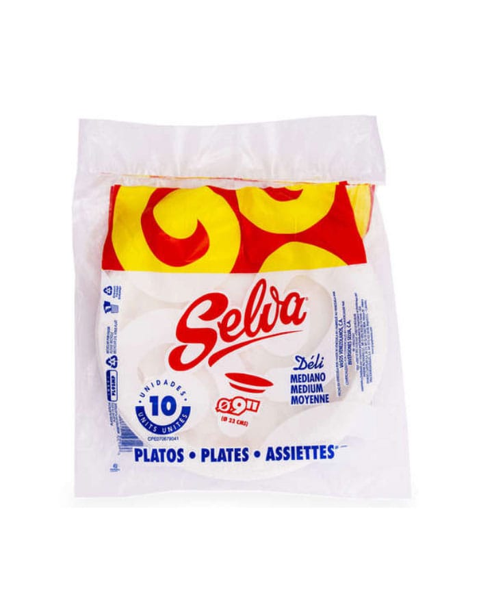 Platos de plastico Selva 10 Unidades