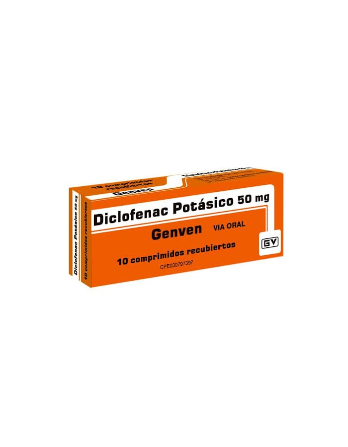 Diclofenac Potásico Genven 50Mg X 10 Comprimidos Genven