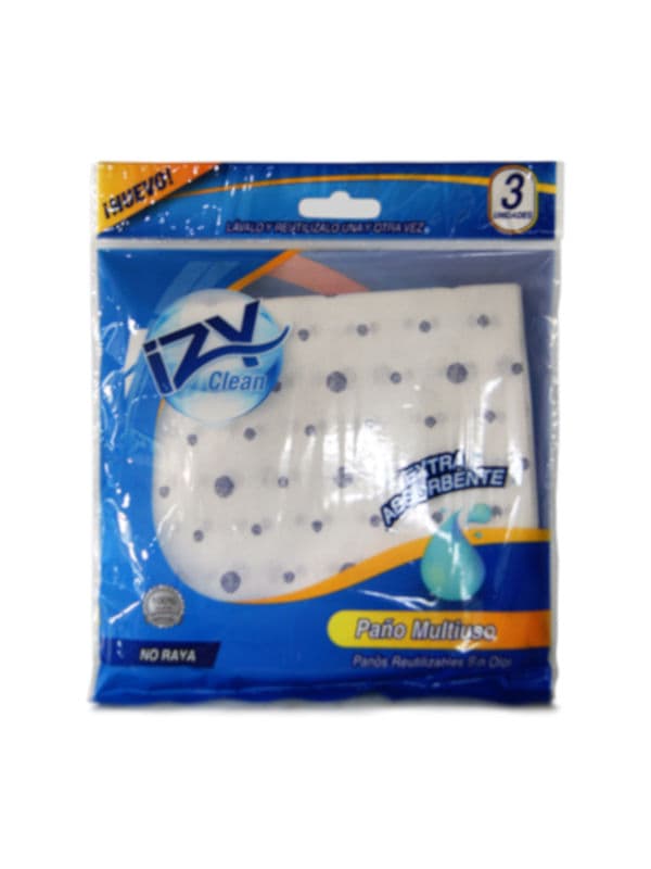 Paño Multiuso Reutilizable Izy Clean 3 Unidades