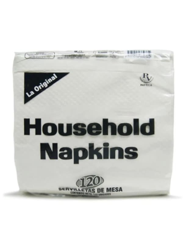 Servilletas Household Napkins Paveca 120 unidades
