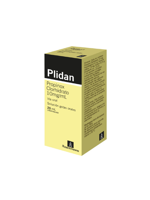 Plidan Propinox Clorhidrato 10mg ml Roemmers 20 ml