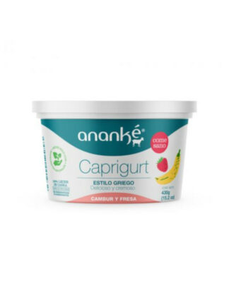 Caprigurt Cambur y Fresa Estilo Griego Ananké 430 g