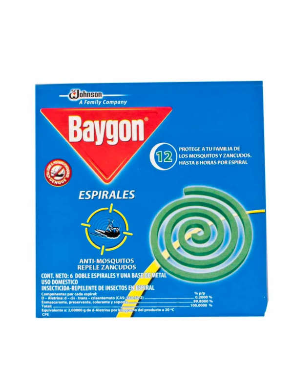Repelentes Espiral Anti-mosquito Baygon 12 Unidades