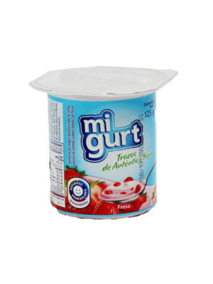 Yogurt con trozos de Fresa Migurt 125 g